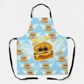 Cheeseburger Heaven Fun Flying Burger Art Schürze (Vorderseite)