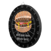 Cheeseburger - Image für neuartige Lebensmittel mi Dartscheibe (Vorderseite rechts)