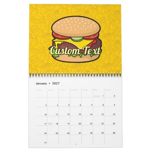 Cheeseburger Kalender (Jan 2027)