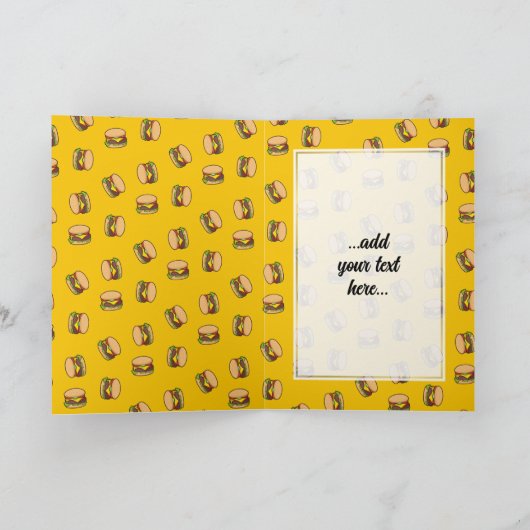 Cheeseburger Karte (Innenseite)