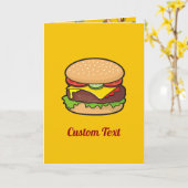 Cheeseburger Karte (Gelbe Blume)