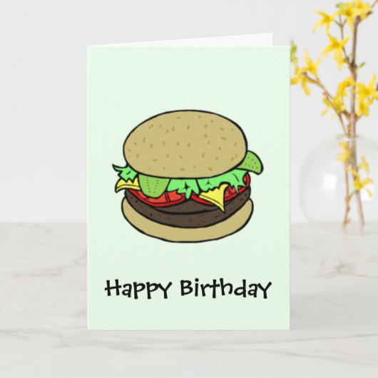 Cheeseburger Karte (Gelbe Blume)