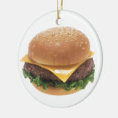 Cheeseburger Keramik Ornament (Links)