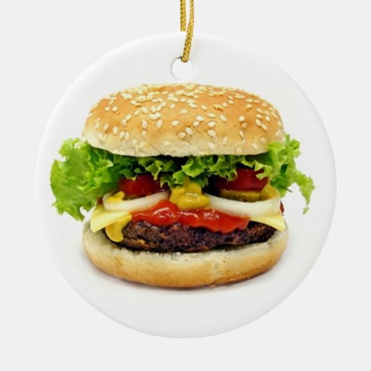 Cheeseburger Keramik Ornament (Vorne)