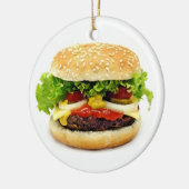 Cheeseburger Keramik Ornament (Links)
