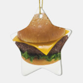 Cheeseburger Keramik Ornament (Links)