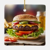Cheeseburger Keramikornament (Rückseite)