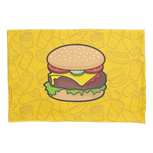 Cheeseburger Kissenbezug (Vorderseite)