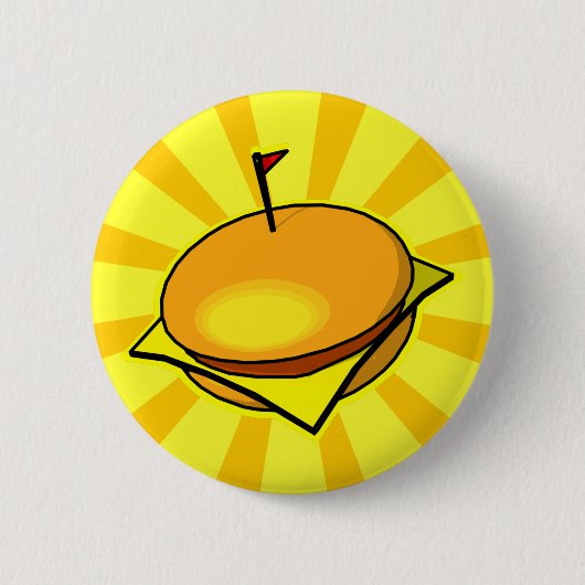 CHEESEBURGER Knopf Button (Vorderseite)