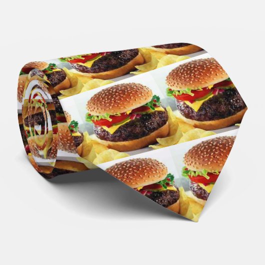 Cheeseburger-Krawatte Krawatte (Gerollt)