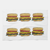 Cheeseburger-Küchenhandtuch Geschirrtuch (Horizontal)