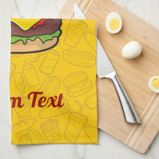 Cheeseburger Küchentücher (Viertel Falte)