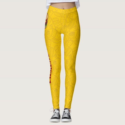 Cheeseburger Leggings (Vorderseite)