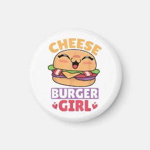Cheeseburger Mädchen, Hamburger Frauen und Cheeseb Magnet
