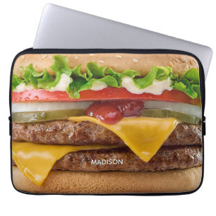 Cheeseburger mit eigenem Namen Laptopschutzhülle