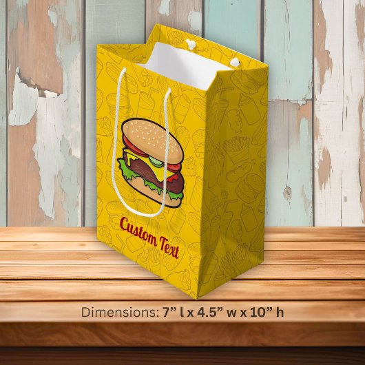 Cheeseburger mittelgroße Geschenktasche Mittlere Geschenktüte