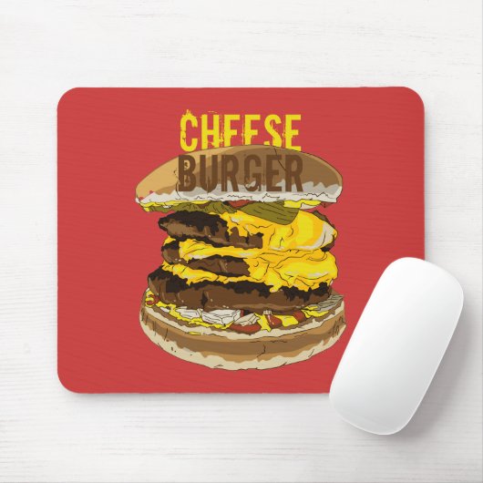 Cheeseburger Mousepad (Mit Mouse)