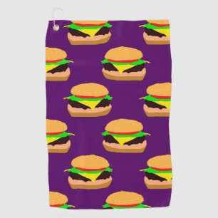 Cheeseburger-Muster Golfhandtuch