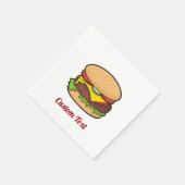 Cheeseburger Napkins Serviette (Ecke)