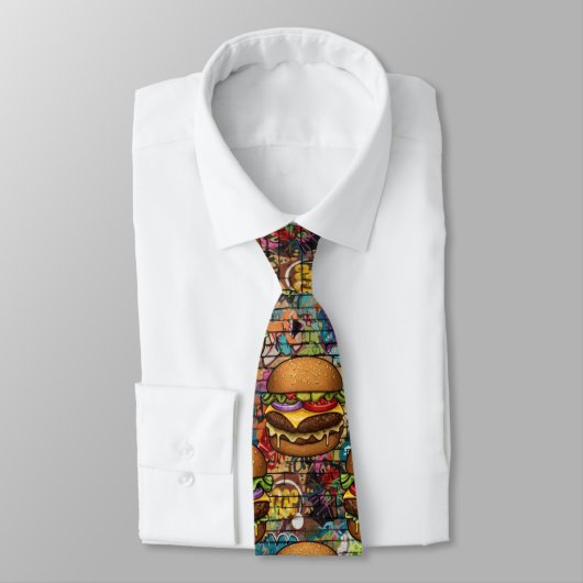 Cheeseburger Neck Tie Krawatte (Gebunden)