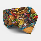 Cheeseburger Neck Tie Krawatte (Gerollt)