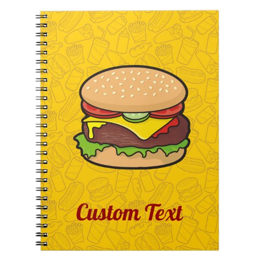 Cheeseburger-Notebook Notizblock (Vorderseite)