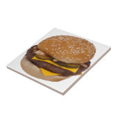 Cheeseburger On Sesame Seed Bun Fliese (Seite)