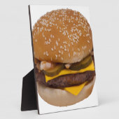 Cheeseburger On Sesame Seed Bun Fotoplatte (Seite)