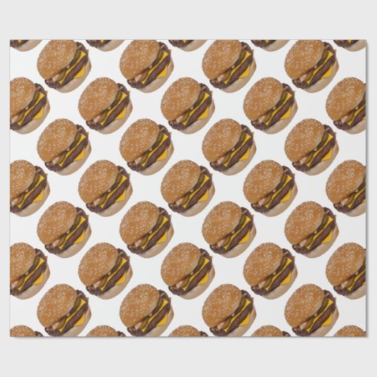 Cheeseburger On Sesame Seed Bun Geschenkpapier (Flach)