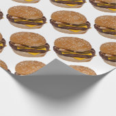 Cheeseburger On Sesame Seed Bun Geschenkpapier (Ecke)