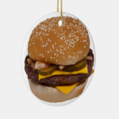 Cheeseburger On Sesame Seed Bun Keramik Ornament (Rechts)