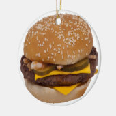 Cheeseburger On Sesame Seed Bun Keramik Ornament (Links)