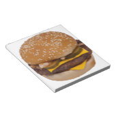 Cheeseburger On Sesame Seed Bun Notizblock (angewinkelt)