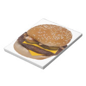 Cheeseburger On Sesame Seed Bun Notizblock (Rotiert)