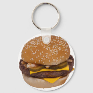 Cheeseburger On Sesame Seed Bun Schlüsselanhänger