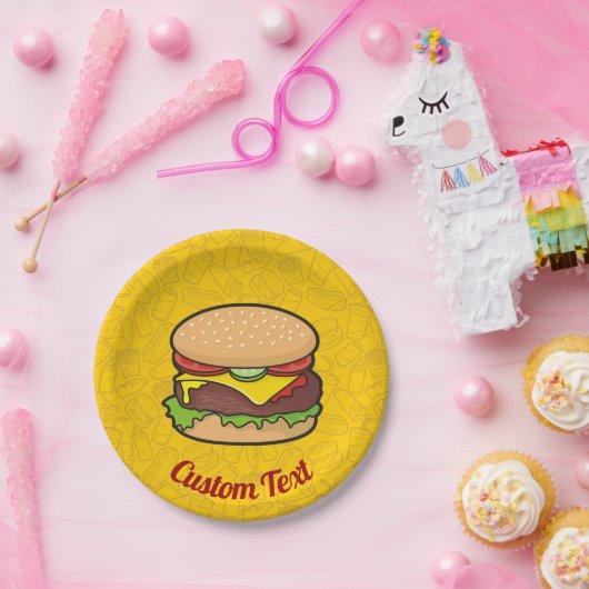 Cheeseburger Pappteller (Party)