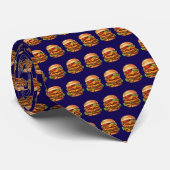 Cheeseburger Pattern Neck Tie Krawatte (Gerollt)