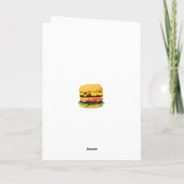 Cheeseburger Personalisierte Geburtstagskarte in G Karte (Rückseite)