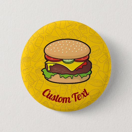 Cheeseburger Pinback Button (Vorderseite)