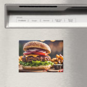 Cheeseburger & Pommes Magnet (In Situ (Geschirrspüler))