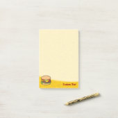 Cheeseburger Post-it Klebezettel (Auf Schreibtisch)