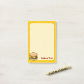 Cheeseburger Post-it Klebezettel (Auf Schreibtisch)