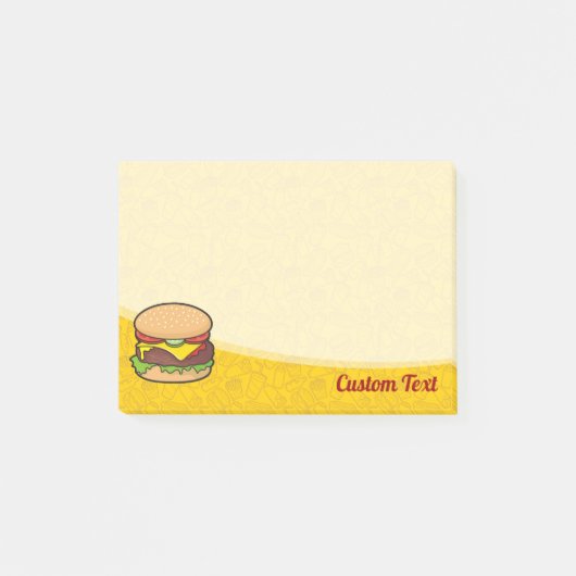 Cheeseburger Post-it Klebezettel (Vorderseite)