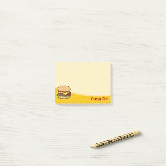Cheeseburger Post-it Klebezettel (Auf Schreibtisch)