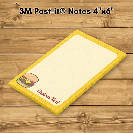 Cheeseburger Post-it Klebezettel