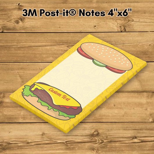 Cheeseburger Post-it Klebezettel