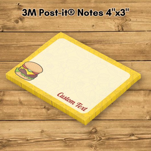 Cheeseburger Post-it Klebezettel