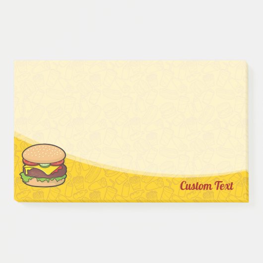 Cheeseburger Post-it Klebezettel (Vorderseite)