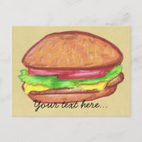 Cheeseburger Postcard