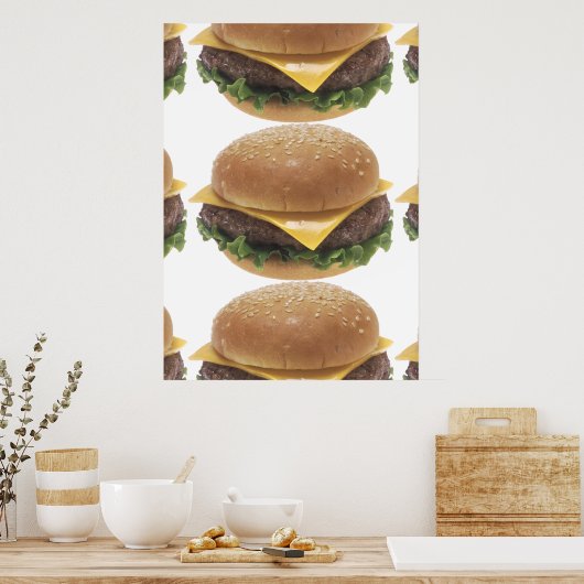 Cheeseburger Poster (Küche)